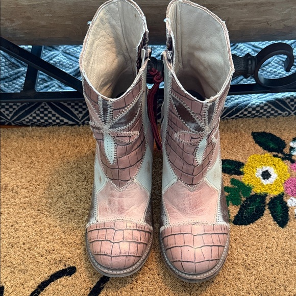 Freebird Multicolor Patchwork Ankle Boots - Picture 3 of 6